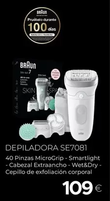 Oferta de Braun - Depiladora SE7031 por 109€ en Tien 21