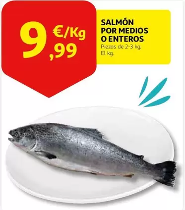 Oferta de Salmón Por Medios O Enteros por 9,99€ en Alcampo
