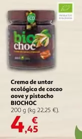 Oferta de Crema De Untar Ecologica De Cacao Aove Y Pistacho por 4,45€ en Alcampo