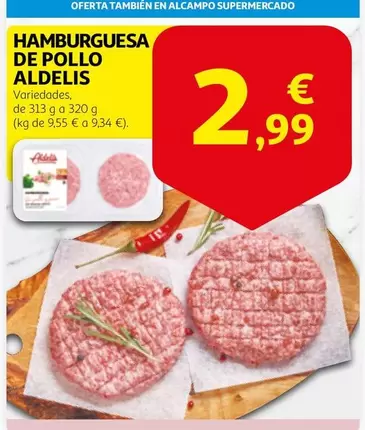 Oferta de Alcampo - Hamburguesa De Pollo por 2,99€ en Alcampo
