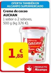 Oferta de Auchan - Crema De Cacao por 1,88€ en Alcampo