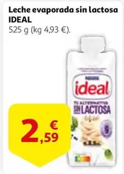 Oferta de Ideal - Leche Evaporada Sin Lactosa por 2,59€ en Alcampo