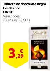 Oferta de Lindt - Tableta De Chocolate Negro Excellence por 3,29€ en Alcampo