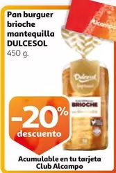 Oferta de Dulcesol - Pan Burguer Brioche Mantequilla en Alcampo