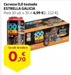 Oferta de Estrella Galicia - Cerveza 0,0 Tostada por 0,7€ en Alcampo
