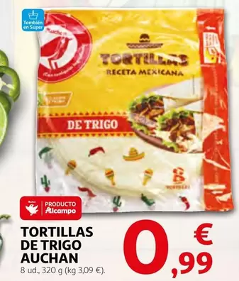 Oferta de Auchan - Tortillas De Trigo por 0,99€ en Alcampo