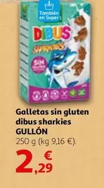Oferta de Gullón - Galletas Sin Gluten Dibus Sharkies por 2,29€ en Alcampo