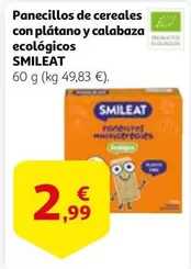 Oferta de Smileat - Panecillos De Cereales Con Platano Y Calabaza Ecológicos por 2,99€ en Alcampo