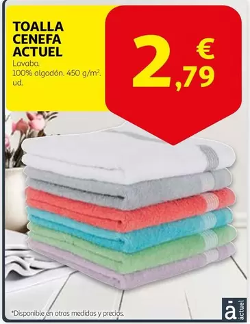 Oferta de Actuel - Toalla por 2,79€ en Alcampo
