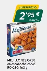Oferta de Orbe - Mejillones por 2,95€ en Masymas