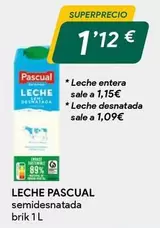 Oferta de Pascual - Leche Entera por 1,12€ en Masymas