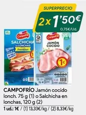 Oferta de Campofrío - Jamon Cocido por 1,5€ en Masymas