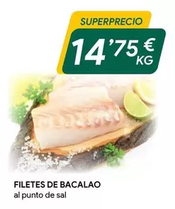 Oferta de Filetes De Bacalao por 14,75€ en Masymas