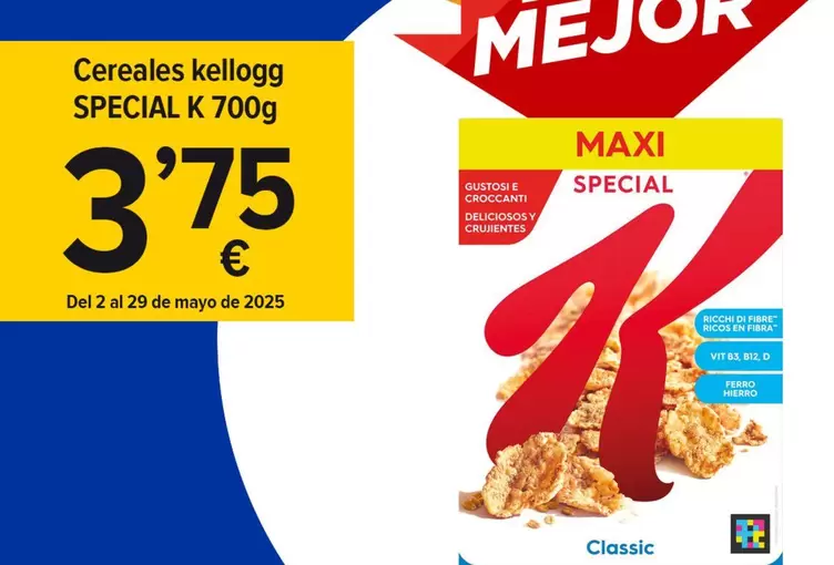 Oferta de Special - Cereales Kellogg por 3,75€ en Cash Fresh