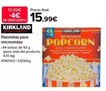 Oferta de Total - Palomitas Para Microondas por 15,99€ en Costco