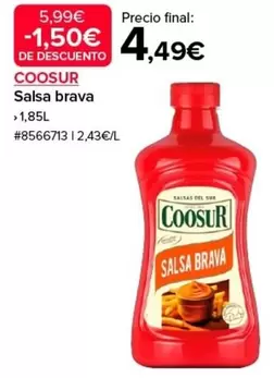Oferta de Coosur - Salsa Brava por 4,49€ en Costco