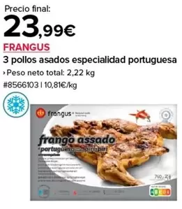 Oferta de Total - 3 Pollos Asados Especialidad Portuguesa por 23,99€ en Costco