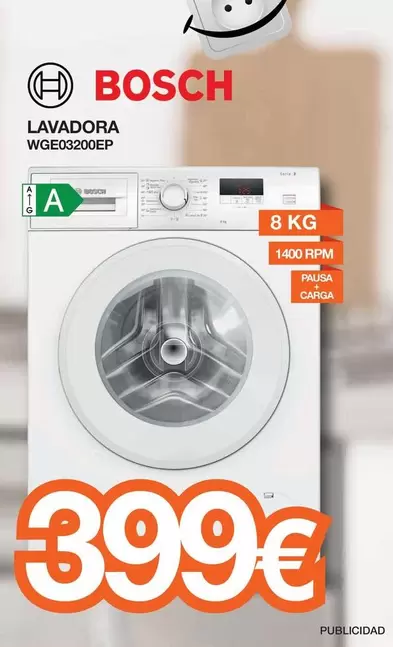 Oferta de Bosch - Lavadora Wgeqs200ep por 399€ en Expert
