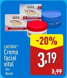 Oferta de Lacura - Crema Facial Vital por 3,19€ en ALDI