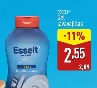 Oferta de Esselt - Gel Lavavajillas por 2,55€ en ALDI