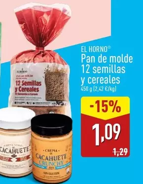 Oferta de Pan De Molde 12 Semillas Y Cereales por 1,09€ en ALDI