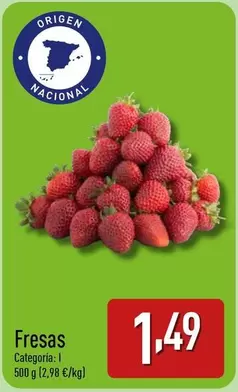 Oferta de Origen - Fresas por 1,49€ en ALDI