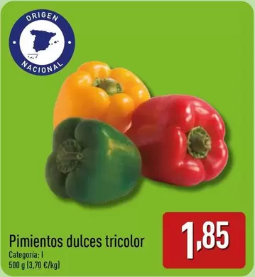 Oferta de Origen - Pimientos Dulces Tricolor por 1,85€ en ALDI
