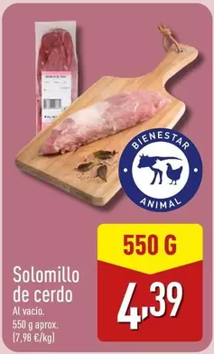 Oferta de Solomillo De Cerdo por 4,39€ en ALDI