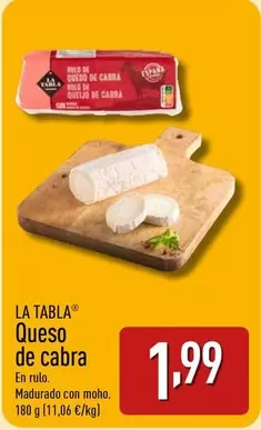 Oferta de La Tabla - Queso De Cabra por 1,99€ en ALDI