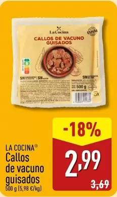 Oferta de La Cocina - Callos De Vacuno Guisados por 2,99€ en ALDI