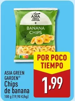 Oferta de Garden - Asia Green Garden Chips De Banana por 1,99€ en ALDI