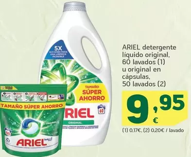 Oferta de Ariel - Detergente Liquido Original por 9,95€ en HiperDino
