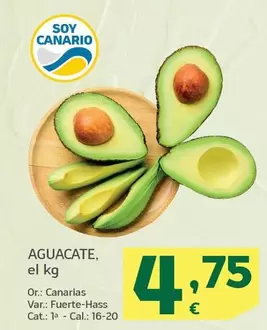Oferta de Aguacate por 4,75€ en HiperDino