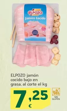 Oferta de Elpozo - Jamón Cocido Bajo En Grasa por 7,25€ en HiperDino