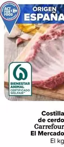 Oferta de Carrefour El Mercado - Costilla De Cerdo por 5,09€ en Carrefour