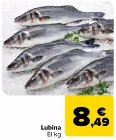 Oferta de Lubina por 8,49€ en Carrefour