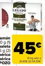 Oferta de Legado ElPozo - Maletín De Jamón O Paleta De Cebo Ibérico 50% Raza Ibérica por 45€ en Carrefour