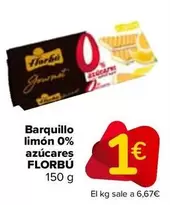 Oferta de Florbú - Barquillo Limón 0% Azúcares  por 1€ en Carrefour