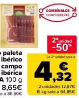 Oferta de Ibersierra - Jamón O Paleta De Cebo Ibérico De Campo 50% Raza Ibérica en Carrefour