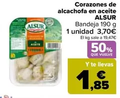 Oferta de Alsur - Corazones De Alcachofa En Aceite  en Carrefour