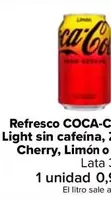 Oferta de Coca-Cola - Refresco Light Sin Cafeína, Zero Cherry, Limón O Lima en Carrefour