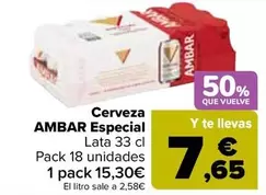 Oferta de Ambar - Cerveza Especial en Carrefour