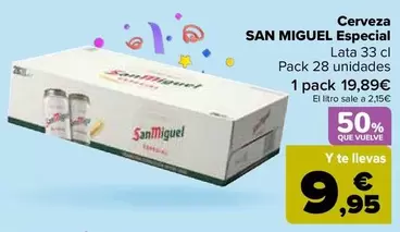 Oferta de San Miguel - Cerveza Especial en Carrefour