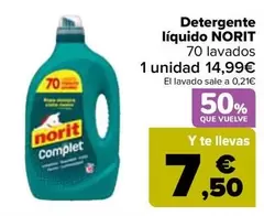 Oferta de Norit - Detergente Líquido en Carrefour