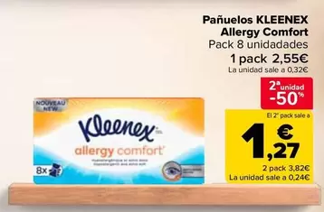 Oferta de Kleenex - Pañuelos Allergy Comfort en Carrefour