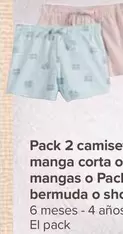 Oferta de Pack 2 Camisetas Manga Corta O Sin Mangas O Pack 2 Bermuda O Short por 5,99€ en Carrefour