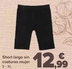 Oferta de Short Largo Sin Costuras Mujer por 12,99€ en Carrefour