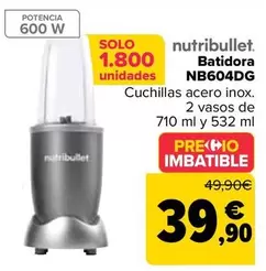 Oferta de Nutribullet - Batidora  Nb604dg por 39,9€ en Carrefour