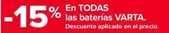 Oferta de Varta - En Todas Las Baterías en Carrefour