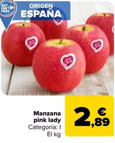 Oferta de Manzana  Pink Lady por 2,89€ en Carrefour